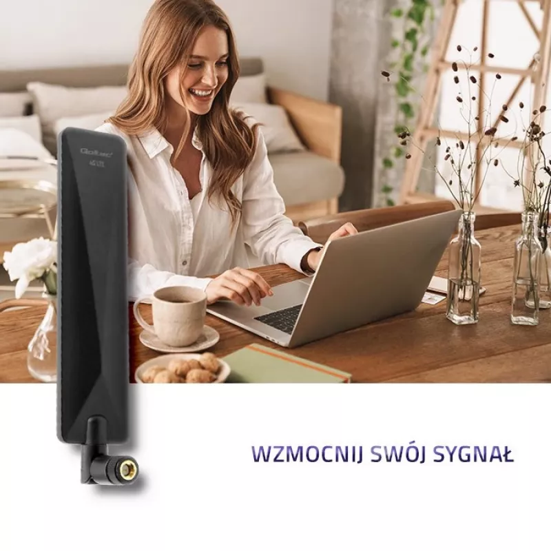 Qoltec 57018 4G LTE Antenne omnidirektional | 7dBi | Innenbereich