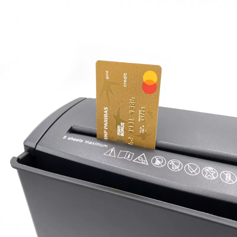 AKTENVERNICHTER - Dokumentenvernichter. Schneidet Papier, Folie, CD/DVD-Discs, Kreditkarten. (MT215)
