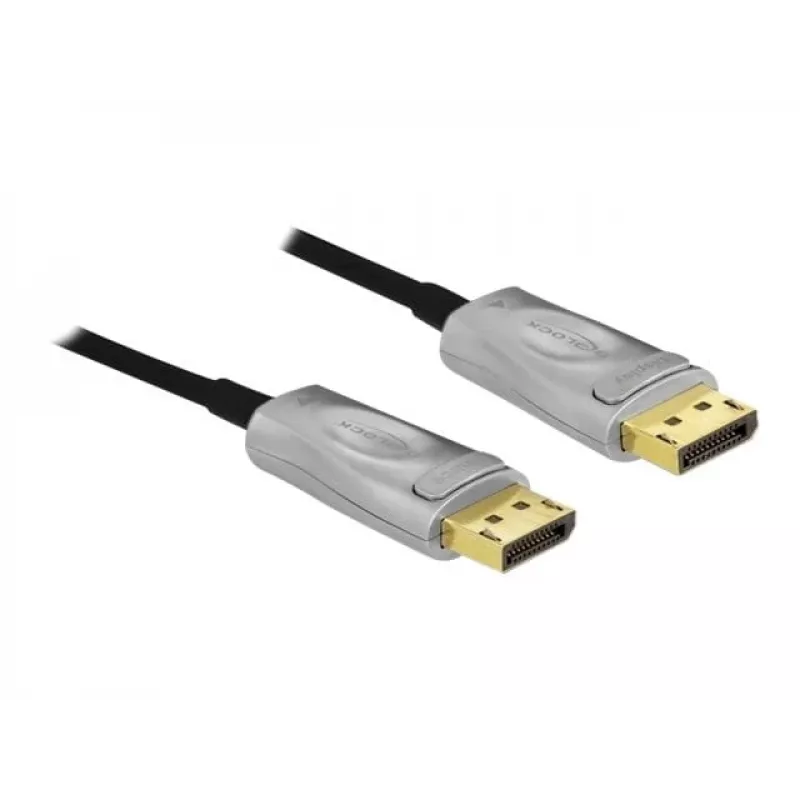 DeLOCK - DisplayPort-Kabel - DisplayPort (M) zu DisplayPort (M) - DisplayPort 1,4 - 15,0 m - Unterstützt 8K UHD (7680 x 4320) - Schwarz (85886)