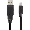 USB 2.0 Kabel, USB-A Stecker > Mini-USB Stecker (schwarz, 0,5 Meter, doppelt geschirmt)