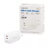 Dualer USB-Steckdosenadapter 65W, 2xUSB-C, weiß