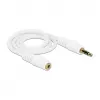 Audiokabel 3,5 mm M-F DeLOCK 83763 0,5 m Weiß