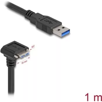 DeLOCK USB-Kabel 1m USB-A Micro-USB-B Schwarz 5 Gbit/s