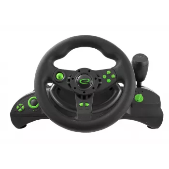 Esperanza EGW102 Gaming Controller Lenkrad PC, PlayStation 3 Digital USB Schwarz, Grün