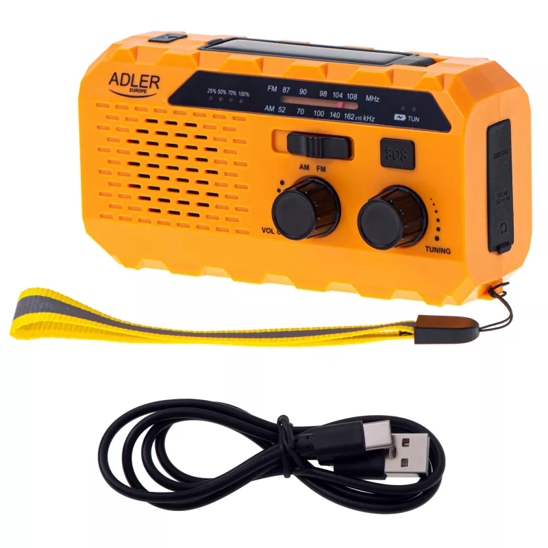 Tragbares Radio Adler AD 1197 mit Taschenlampe und Alarmfunktion