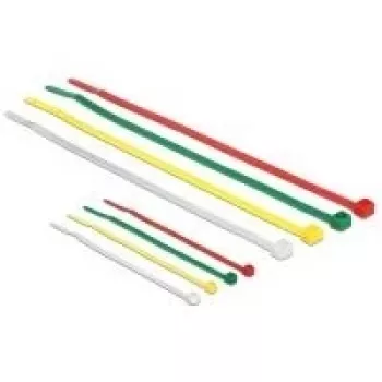 Kabelbinder DeLOCK 18628 Nylon Grün Rot Transparent Gelb 200 Stk.