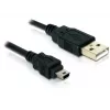 USB-Kabel DeLOCK 82252 USB 2.0 1,5 m USB A Mini-USB B Schwarz