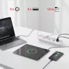 Steckdosenleiste MACLEAN MCE394W — 3 Steckdosen, 3×USB 2,1A, 110–240V AC, 2500W, 1,5 m Kabel, weiß