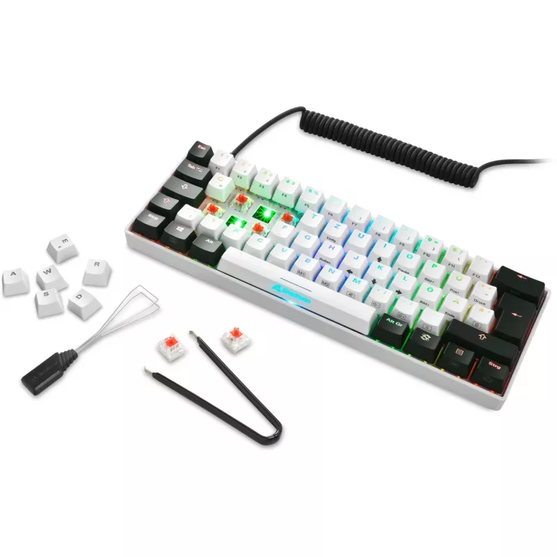 Sharkoon SGK50 S4 Tastatur Gaming USB QWERTZ Deutsch Weiß RGB LED