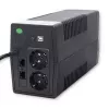 Qoltec Monolith USV Doppelwandlung Online 0,65 kVA 360 W 2 AC-Steckdosen