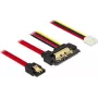 SATA-Kabel DeLOCK 85234 0,3 m SATA 7-Pin + Molex 4-Pin SATA 22-Pin Schwarz