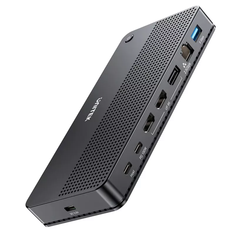 Dockingstation UNITEK D1104A01 USB4 Kabelgebunden 100 W Power Delivery