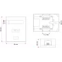 Netzwerk-Anschlussdose Alantec GN005 — Cat5e, F/UTP (FTP)-Schirmung, Weiß, 50×66×25 mm