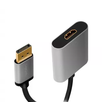 LogiLink CDA0108 Videokabel-Adapter 0,15 m DisplayPort HDMI Schwarz Grau