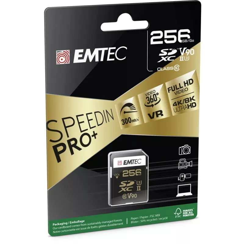 Flash-Speicher Emtec 256 GB UHS-II SpeedIN Pro+