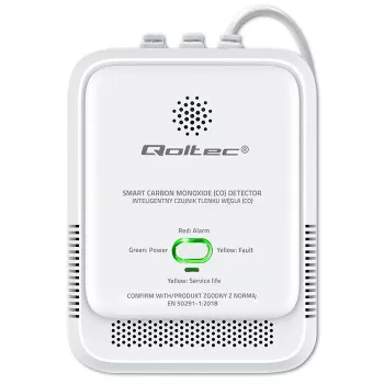 CO-Melder QOLTEC 52576 – Kohlenmonoxid-Sensor, 85 dB Alarm