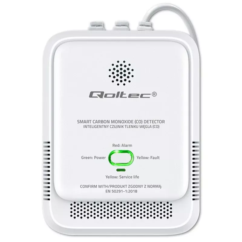 CO-Melder QOLTEC 52576 – Kohlenmonoxid-Sensor, 85 dB Alarm
