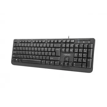 NATEC TASTATUR TROUT SLIM USB, US-LAYOUT, SCHWARZ