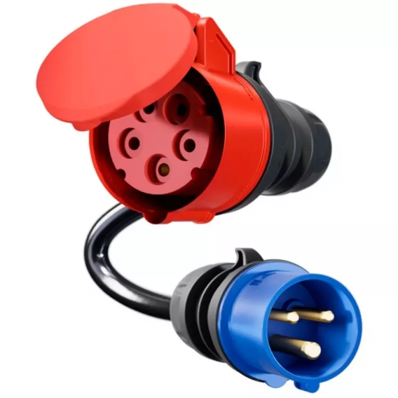 go-e Adapter Gemini flex 11 kW auf CEE blau 16 A Kabel 0,3 m