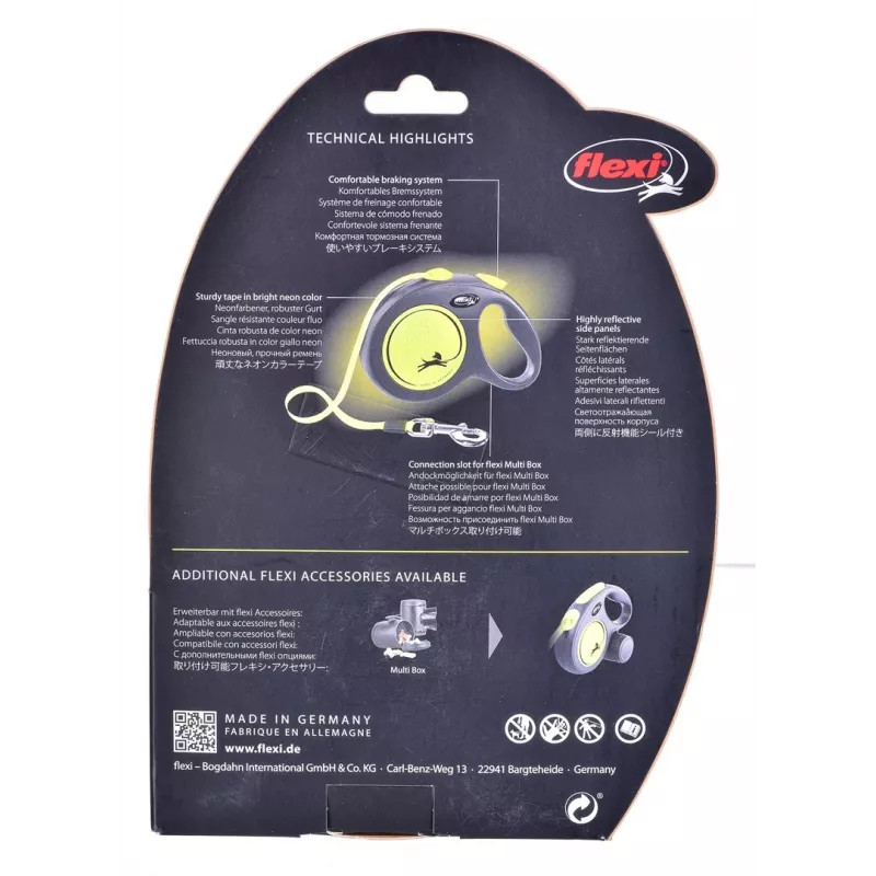 FLEXI neu Neon L – Rollleine – 5 m