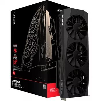 Grafikkarte XFX Radeon RX 9070 XT — 16 GB GDDR6, 256-bit, PCIe 5.0, 3x DisplayPort 2.1, HDMI 2.1, 3 Lüfter