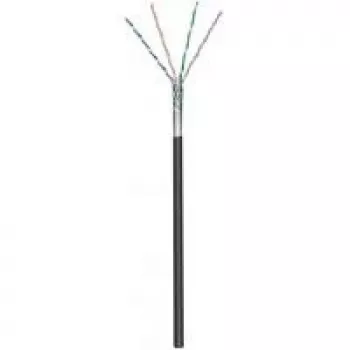 Wentronic goobay - Bulk-Kabel - 100,0 m - Foiled Unshielded Twisted Pair (F/UTP) - CAT 5e - Stranded - Schwarz (57295)