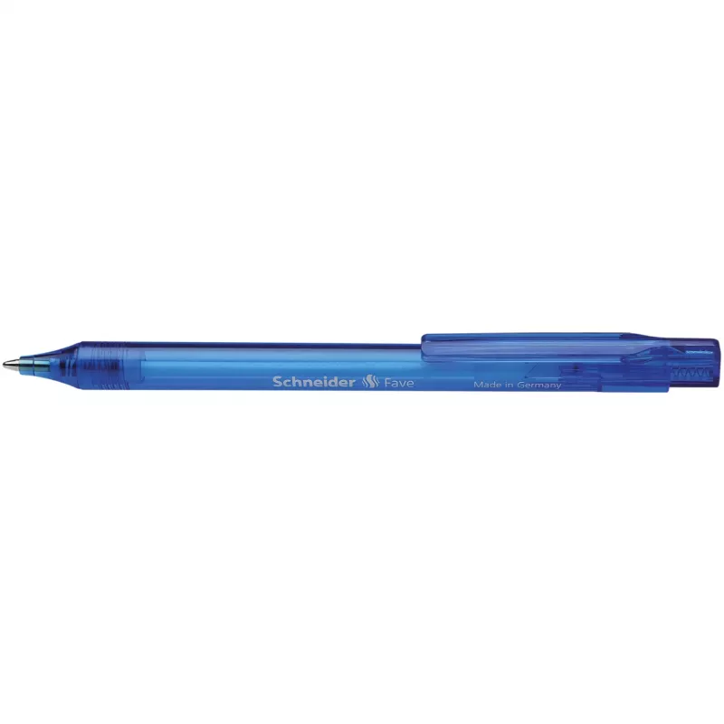 Schneider Fave Clip-on einziehbarer Kugelschreiber Medium Blau (130403)