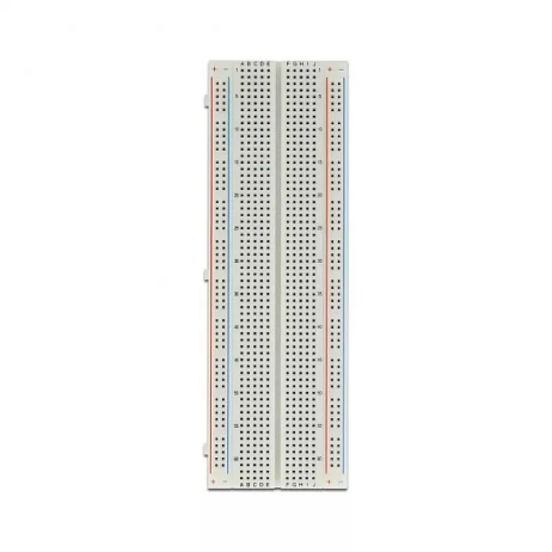 Breadboard DELOCK 18313 — lötfreies Prototyping-Board, Kunststoff, 55×165×9 mm, weiß
