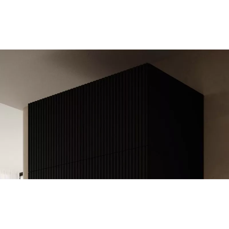 Kleiderschrank cama meble PAFOS 2D BASE 90×55,5×45 cm Schwarz matt, 2-türiger Rahmen