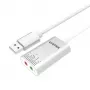 Audiokonverter Unitek Y-247A, silber, USB Type-A-Anschluss, kompakt 12×28×46 mm