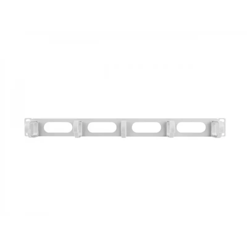 Rack-Kabelführungspanel LANBERG AK-1205-S, 1U Metall, 19 Zoll (48,3 cm), Tiefe 80 mm, grau