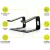 Laptopständer Port Designs 901103 — Aluminium und Schwarz, für Laptops bis 15,6 Zoll, Breite 260 mm, Tiefe 145 mm, Höhe 225 mm