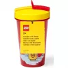 Becher mit Strohhalm Room Copenhagen LEGO Iconic Girl Bright Red 500 ml (rot/gelb)
