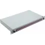Netzwerkkabel Helos LWL 19 Zoll Spleißbox 24 x LC Duplex OM4 fertig grau 375560