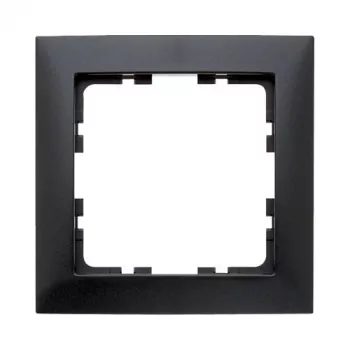 Wandplatte/Schalterabdeckung Berker 10119949 — Anthrazit, Thermoplast, schraubenlos, 80,5×80,5 mm