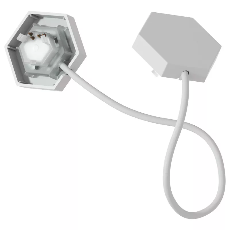 Beleuchtungsverbinder Nanoleaf Flex — weiß, 0,24 m Kabel, 3er-Pack