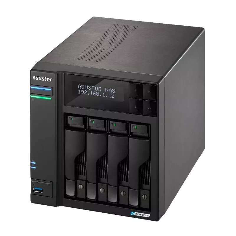 Asustor LOCKERSTOR 4 Gen2 (AS6704T) NAS Desktop Intel® Celeron® N N5105 4 GB DDR4 0 TB ADM Schwarz