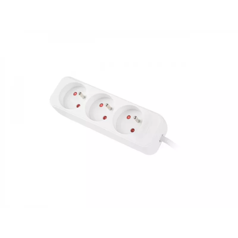 LANBERG PS0-03E-0300-W 3M Weiß 3X 230V Lanter VERLÄNGERUNGSKABEL AUS VOLLKUPFER