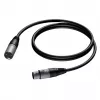 PROCAB Kabel XLR-Stecker auf XLR-Buchse 1m