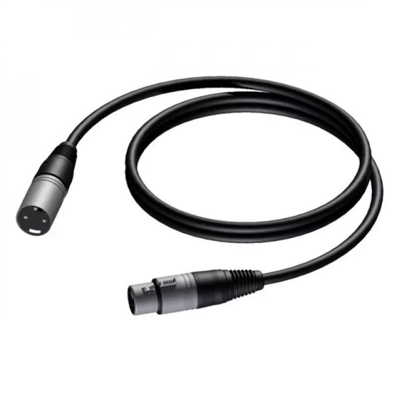 PROCAB Kabel XLR-Stecker auf XLR-Buchse 1m