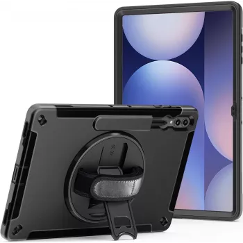 Kickstand-Handschlaufe-Hülle JT Berlin für Samsung Galaxy Tab S10 Ultra / S9 Ultra — schwarz
