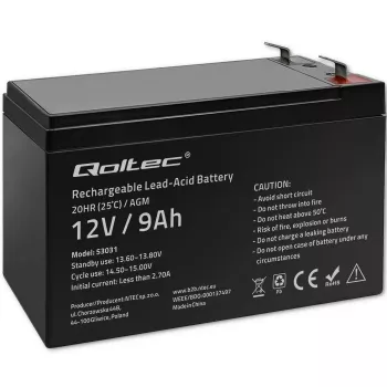 USV-Batterie QOLTEC 53031 12V 9Ah grün, 152×94×65 mm, 2,35 kg