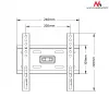 TV-Wandhalterung MACLEAN MC-777 für 13 Zoll–42 Zoll Fernseher, bis zu 35 kg, VESA 75x75–200x200, Metall, schwarz
