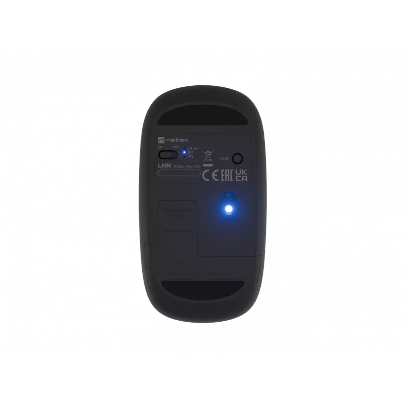 Natec Maus | Lark | Kabellos | 2,4 GHz, Bluetooth | Anthrazit