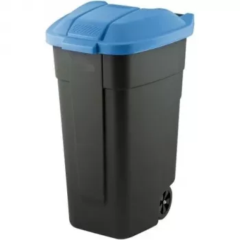 Curver Abfalleimer Schwarz 110 L / DECKEL Blau