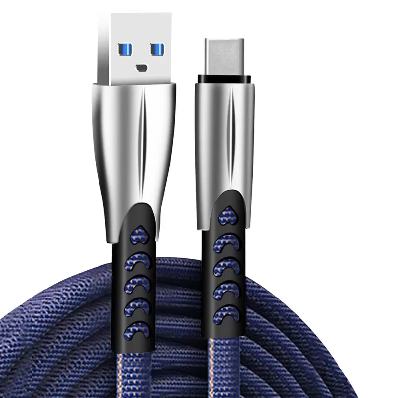 ColorWay USB Type-C Kabel (Zinklegierung) 2,4A, 1 m | CW-CBUC012-BL