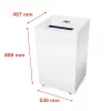 Aktenvernichter HSM Pure 630 Partikelschnitt 31 cm 700 W Weiß