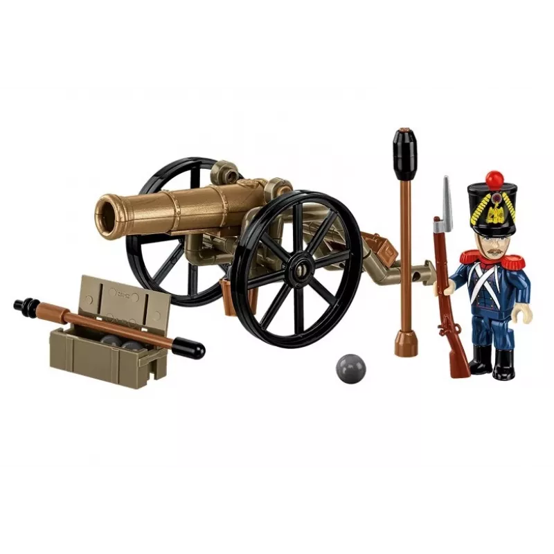 Französischer Artillerist mit Kanone Bausteinset, 97 Teile
