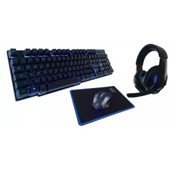 Tastatur Maus inklusive Rebeltec SHERMAN Gaming USB QZERTY Englisch Schwarz