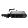 Auto-USB-Ladegerät SAVIO SA-024 — universelles Ladegerät für Mobilgeräte, Eingang 12–24 V, Ausgang 5 V, schwarz, Zigarettenanzünder